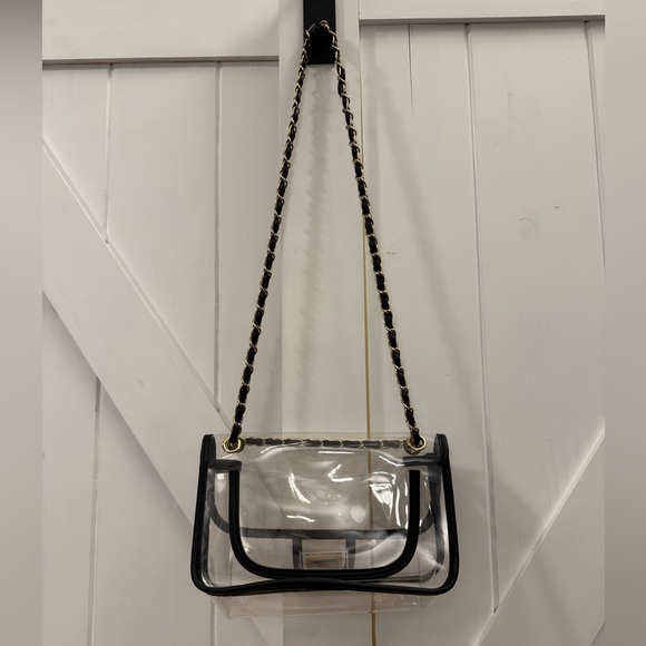 Clear Stadium Crossbody Purse with a Chain Strap - Picture 3 of 3
